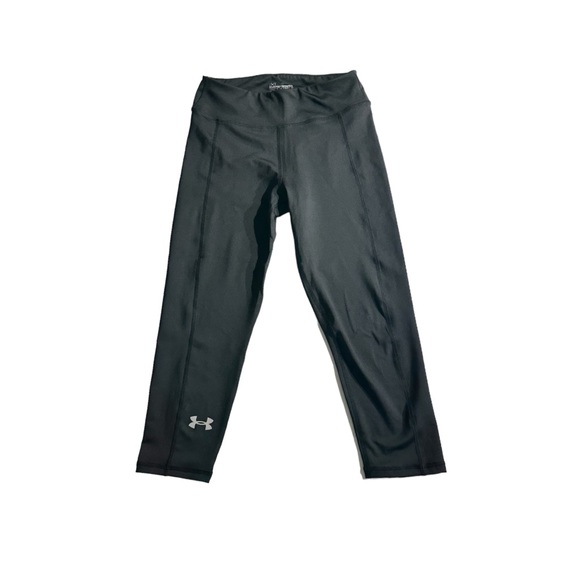 Under Armour Fitted Mid Rise Small Cropped Leggings, Black Legging Small - Picture 1 of 10